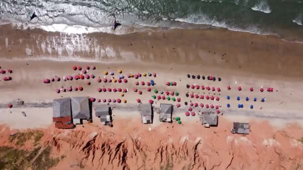 Nordeste Brasil Playa Canoa Quebrada Con Dunas Arena Paisaje Desértico — Vídeos de Stock