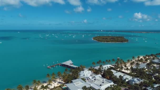 Panorama Paisagem Ilha Cênica Key West Florida Keys Eua Linha — Vídeo de Stock