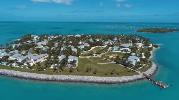 Panorama Landskap Natursköna Key West Florida Keys Usa Tropisk Skyline — Stockvideo
