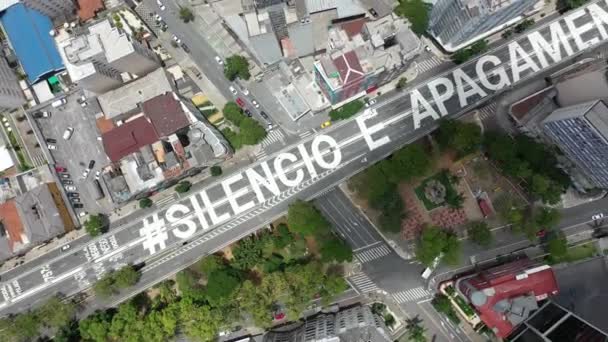 Cityscape Sao Paula Brazílie Historické Centrum Města Metropoliská Krajina Památkového — Stock video