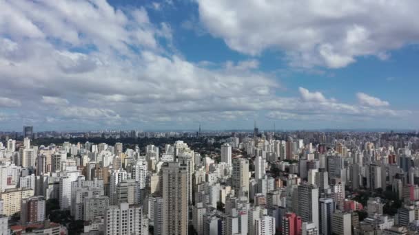 Stadsgezicht Van Sao Paulo Brazilië Centrum Historisch Centrum Metropool Landschap — Stockvideo
