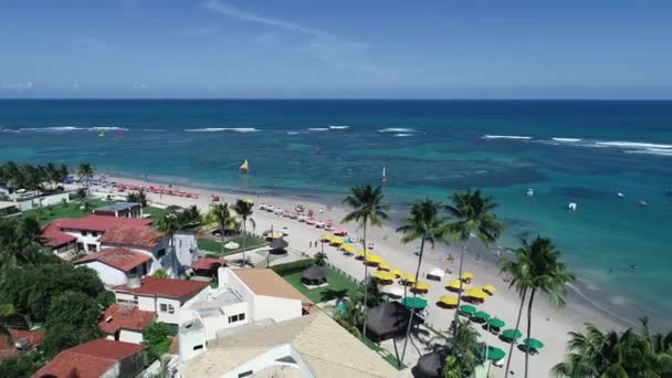 Przybrzeżne Legendarne Miejsca Podróży Tropikalnej Scenerii Plaża Karaibów Woda Zatoki — Wideo stockowe