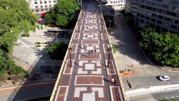 Metropolis Panoramic Cityscape Middle Sao Paulo Brazil Знаменитий Туризм Міське — стокове відео