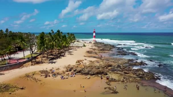 Paysage Naturel Coloré Endroit Touristique Célèbre Centre Ville Salvador État — Video