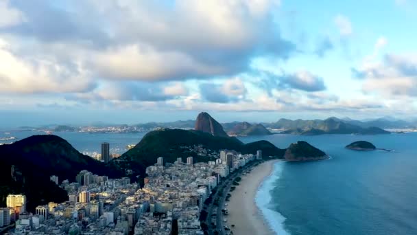 Monumento Destino Turístico Internacional Ciudad Costera Río Janeiro Brasil Viaje — Vídeo de stock