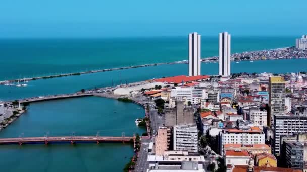 Brazilia Reper Nord Est Centrul Istoric Centrului Orașului Recife Pernambuco — Videoclip de stoc