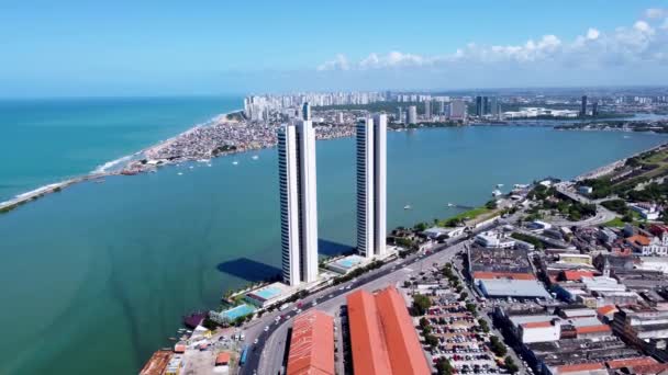 Brezilya Kuzeydoğu Simgesi Brezilya Nın Pernambuco Eyaletinin Tarihi Merkezi — Stok video