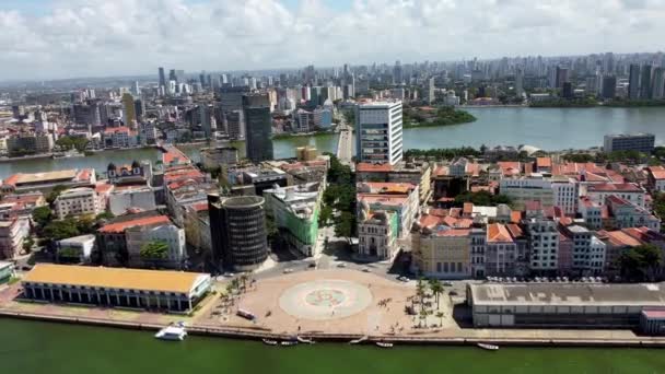 Brazylia Północno Wschodni Punkt Orientacyjny Historyczne Centrum Miasta Recife Stan — Wideo stockowe