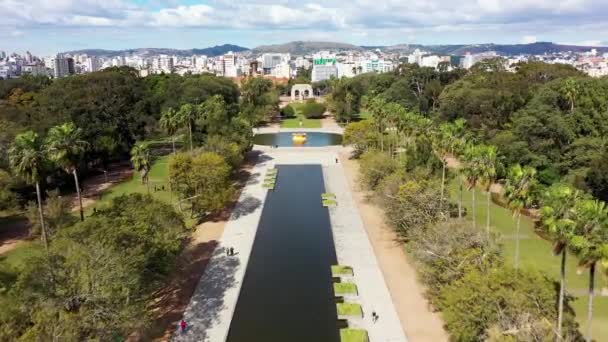 Porto Alegre Brasil Marco Horizonte Cidade Brasileira Prédios Centro Cidade — Vídeo de Stock