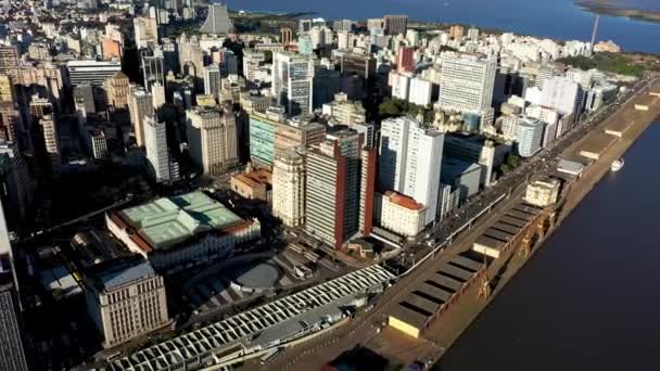 Porto Alegre Brasile Città Brasiliana Skyline Punto Riferimento Edifici Nel — Video Stock