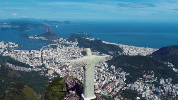Internationales Reiseziel Der Küstenstadt Rio Janeiro Brasilien Tropische Urlaubsreisen — Stockvideo