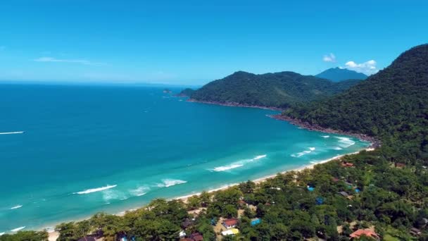 Arquipélago Das Caraíbas Paisagem Aérea Praia Tropical Com Água Azul — Vídeo de Stock