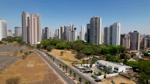 Baixa Goiânia Centro Oeste Brasil Estado Goiás Paisagem Panorâmica Capital — Vídeo de Stock