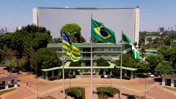 Goiania Şehir Merkezi Orta Batı Brezilya Eyaleti Goias Başkentin Panoramik — Stok video