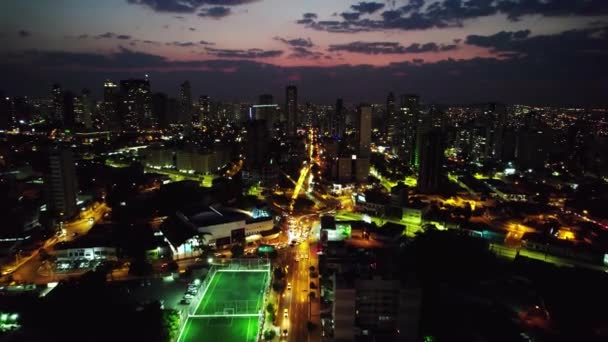 Центр Гоянии Среднем Западе Бразилии Штат Гояс Панорамный Пейзаж Столицы — стоковое видео