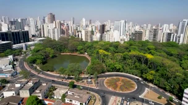 Центр Гоянии Среднем Западе Бразилии Штат Гояс Панорамный Пейзаж Столицы — стоковое видео