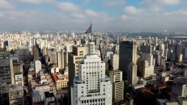 Krajobraz Miasta Sao Paulo Brazylia Historyczne Centrum Miasta Metropolitalny Krajobraz — Wideo stockowe