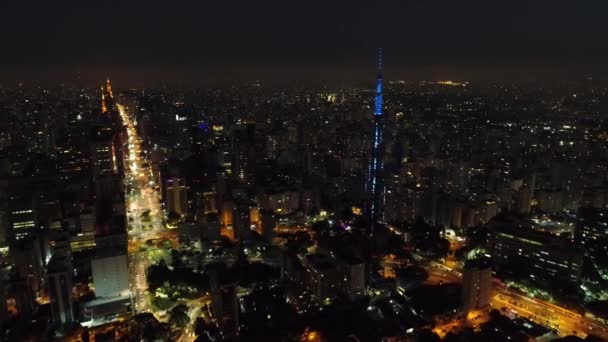Sao Paulo Brezilya Nın Şehir Manzarası Şehir Merkezinin Tarihi Merkezi — Stok video