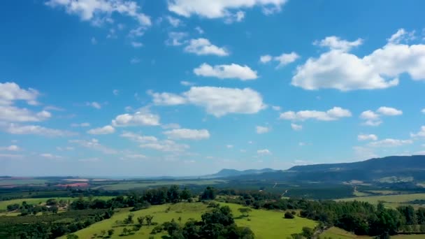 Vidéki Táj Időeltolódás Felhők Időapszus Zöld Táj — Stock videók