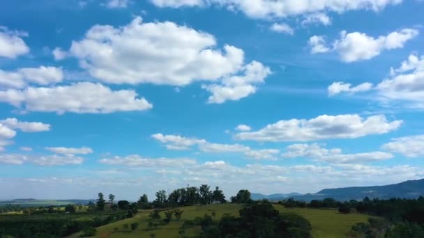 Сільський Пейзажний Часовий Пояс Хмари Часовий Пояс Зелених Сільських Пейзажах — стокове відео