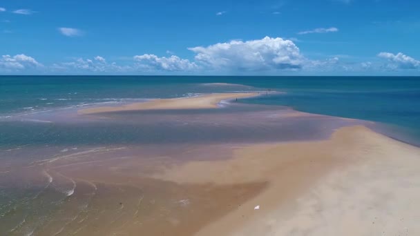 Corumbau Cenário Verão Praia Tropical Bahia Brasil Marcação Praia Corumbau — Vídeo de Stock