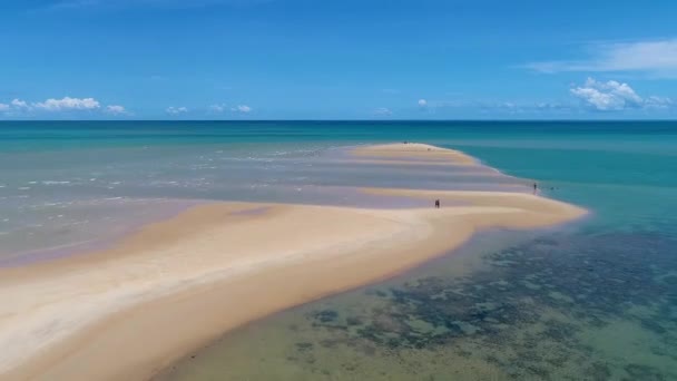 Corumbau Cenário Verão Praia Tropical Bahia Brasil Marcação Praia Corumbau — Vídeo de Stock