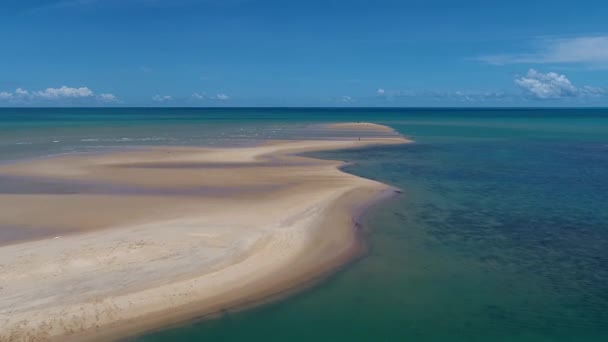 Corumbau Tropische Strand Sommer Landschaft Auf Bahia Brasilien Corumbau Beach — Stockvideo