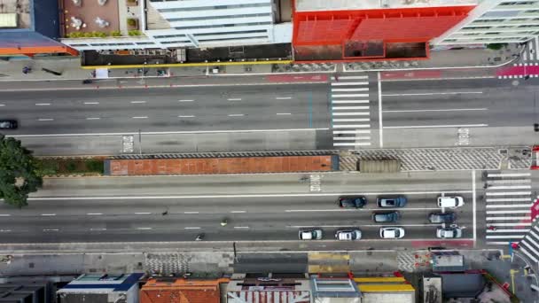 Centro Sao Paulo Brasil Paisaje Panorámico Aéreo Paisaje Metropolitano Ciudad — Vídeos de Stock