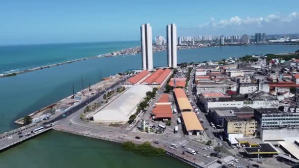 Recife Pernambuco Brasil Edificios Históricos Del Centro Ciudad Ciudad Emblemática — Vídeos de Stock