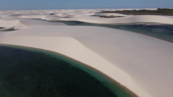 Lencois Maranhenses Maranhao Brezilya Tatil Gezisi Için Tropik Bir Manzara — Stok video