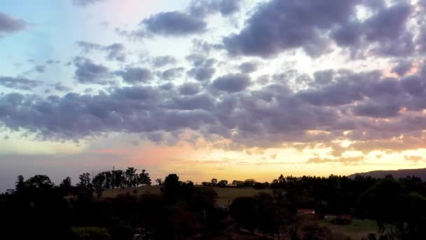 Vue Panoramique Paysage Rural Paysage Campagne Vue Aérienne Paysages Tropicaux — Video