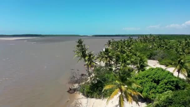 Песчаные Дюны Лагуны Дождевой Водой Северо Восточном Бразильском Раю Мировые — стоковое видео