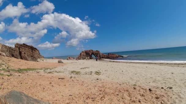 Jericoacoara Ceara Brazylia Piaszczyste Wydmy Laguny Deszczowe Północno Wschodnim Brazylijskim — Wideo stockowe