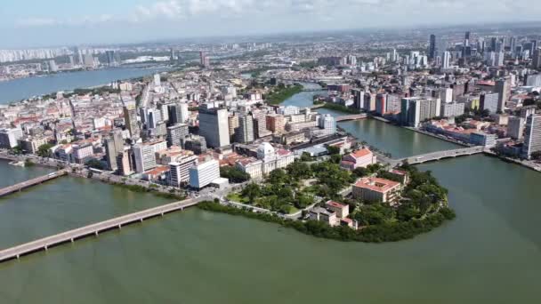 Recife Pernambuco Brasil Edificios Históricos Del Centro Ciudad Ciudad Emblemática — Vídeos de Stock