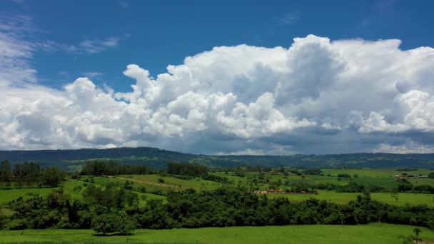 Panoramisch Uitzicht Het Landschap Landelijk Uitzicht Vanuit Lucht Tropisch Landschap — Stockvideo