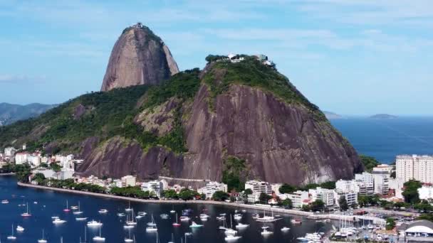 Rio Janeiro Brezilya Nın Havadan Manzarası Tropik Plaj Manzarası Sahil — Stok video