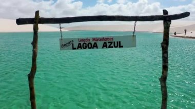 Lencois Maranhenses Maranhao Brezilya. Tatil gezisi için tropik bir manzara. Kuzeydoğu Brezilya. Uluslararası seyahat yerleri.
