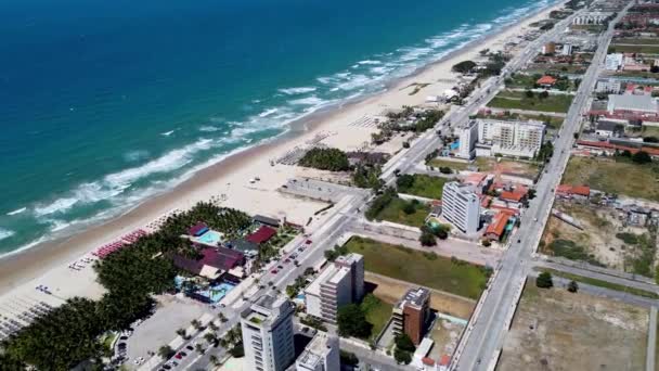 Fortaleza Ceara Nordöstra Brasilien Strand Lanscape Centrala Fortaleza Staten Ceara — Stockvideo