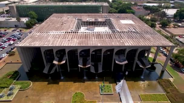 Brezilya Nın Brasilia Federal Bölgesi Şehir Merkezindeki Hükümet Binaları Brezilya — Stok video