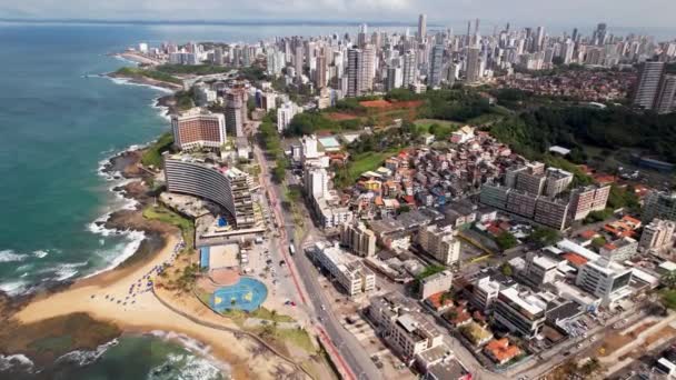 Centre Ville Salvador Bahia Brésil Bâtiments Historiques Tourisme Carte Postale — Video