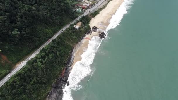 Maresias Beach Destinație Călătorie Brazilia Scena Plajă Peisajului Vară Mediu — Videoclip de stoc