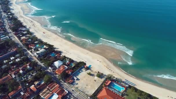 Maresias Beach Travel Destination Brazil Beach Scene Summer Landscape Tropical — Vídeo de Stock