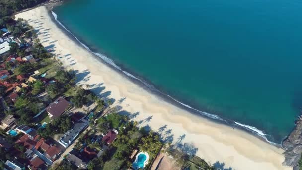 Maresias Beach Brazilië Reizen Scene Van Zomer Strand Landschap Buiten — Stockvideo
