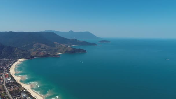 Plaża Maresias Brazylia Scena Turystyczna Letniego Krajobrazu Plaży Środowisko Tropikalne — Wideo stockowe