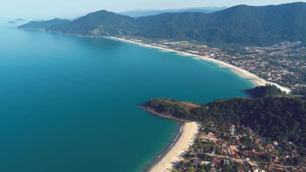 Plaża Maresias Brazylia Scena Turystyczna Letniego Krajobrazu Plaży Środowisko Tropikalne — Wideo stockowe