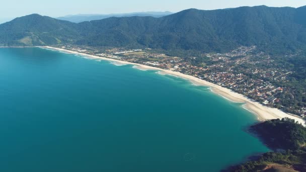 Maresias Beach Brazilia Scena Călătorie Peisajului Plajă Vară Mediu Tropical — Videoclip de stoc