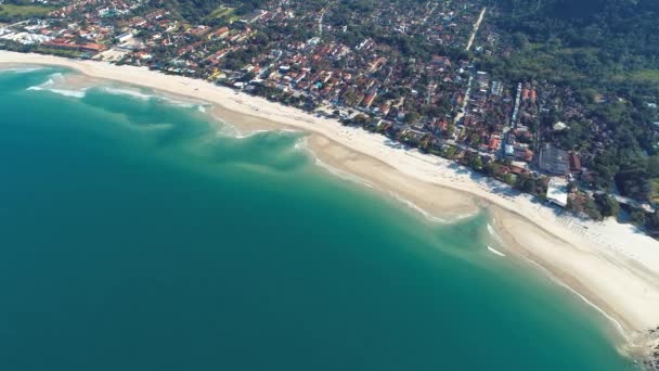 Maresias Beach Destinație Călătorie Brazilia Scena Plajă Peisajului Vară Mediu — Videoclip de stoc