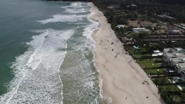Maresias Beach Brazilia Scena Călătorie Peisajului Plajă Vară Mediu Tropical — Videoclip de stoc