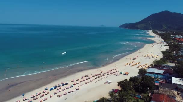 Playa Maresias Brasil Escena Viaje Del Paisaje Playa Verano Ambiente — Vídeo de stock