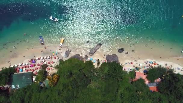 Paraty Bay Water Brazilië Reizen Scene Van Zomer Strand Landschap — Stockvideo